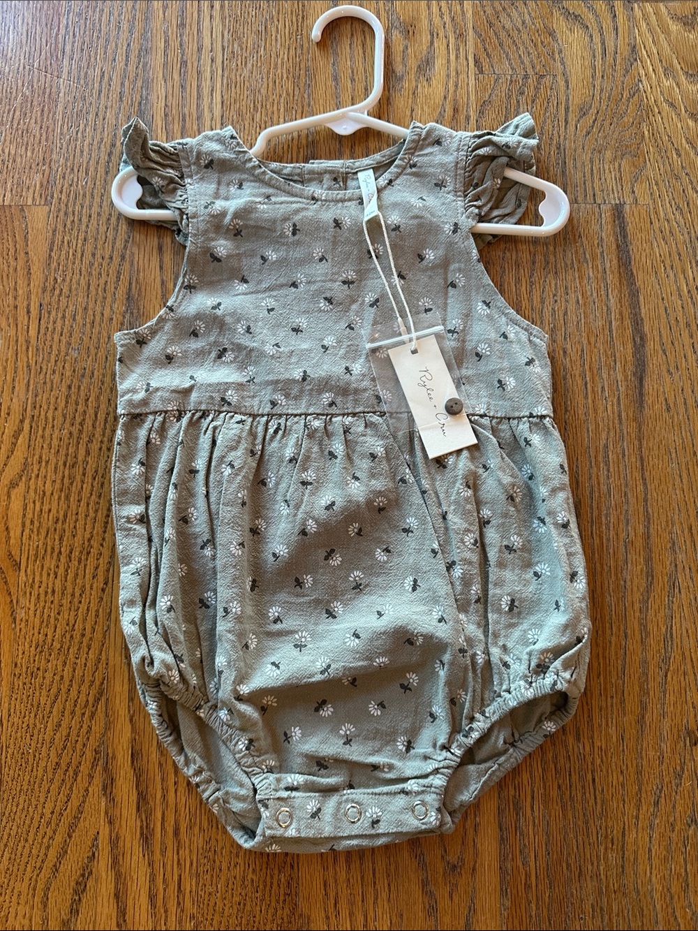 Rylee + Cru Heather Sage Floral Bubble Romper- 18-24mo - nwt